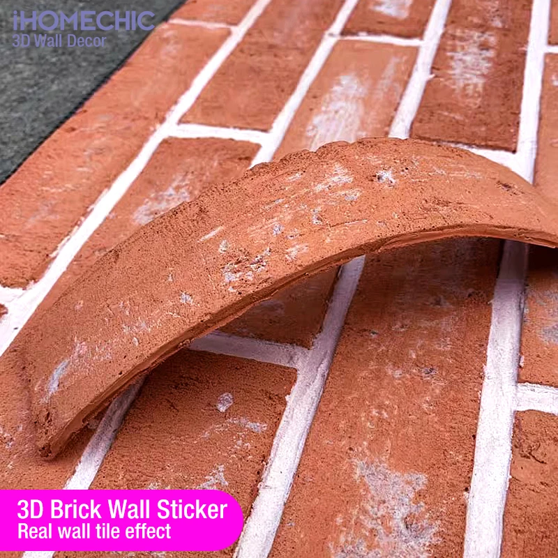 Ceramic Tile Blank - 3D naklejka ścienna z motywem cegły