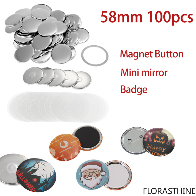 Button Badge Blank - 100 zestawów 58mm pustych przypinek do